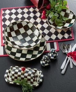 MacKenzie-Childs Courtly Check Enamel Butter Box - Image 3