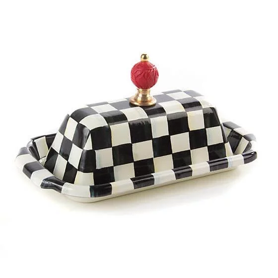 MacKenzie-Childs Courtly Check Enamel Butter Box