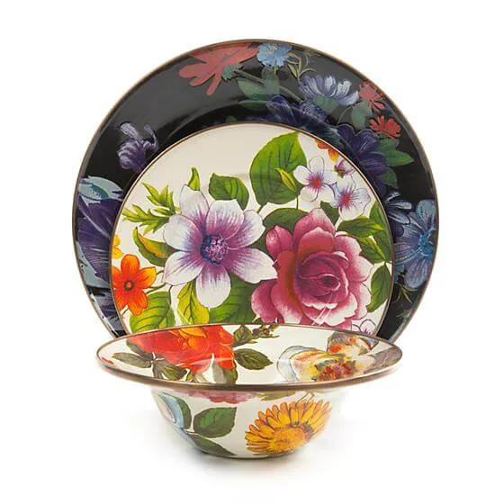 MacKenzie-Childs Flower Market Breakfast Bowl - White - Image 2