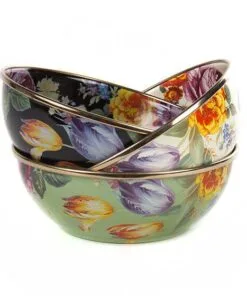 MacKenzie-Childs Flower Market Everyday Bowl - White - Image 3