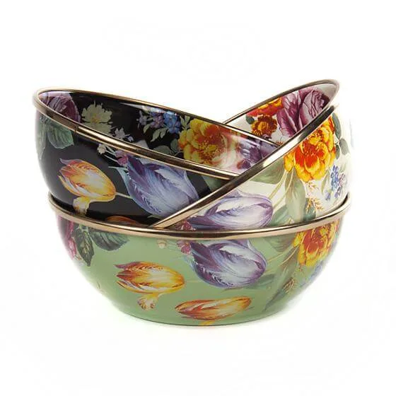 MacKenzie-Childs Flower Market Everyday Bowl - White - Image 3