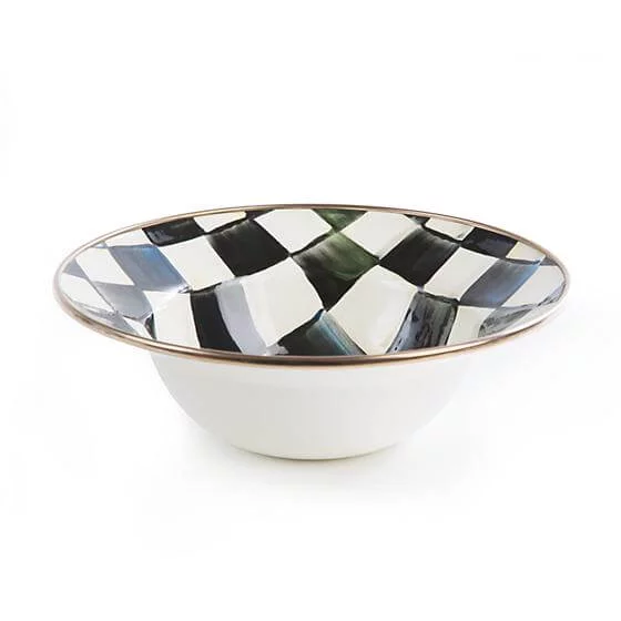 MacKenzie-Childs Courtly Check Enamel Breakfast Bowl