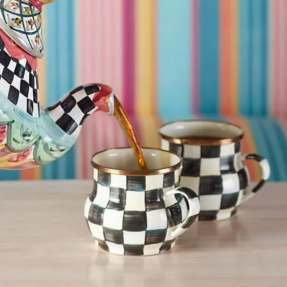 MacKenzie-Childs Courtly Check Enamel Mug - Image 2