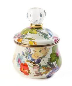 MacKenzie-Childs Flower Market Lidded Sugar Bowl - White