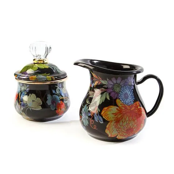 MacKenzie-Childs Flower Market Creamer - Black - Image 2