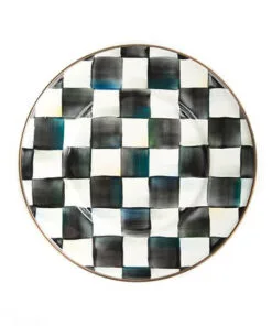 MacKenzie-Childs Courtly Check Enamel Salad/Dessert Plate
