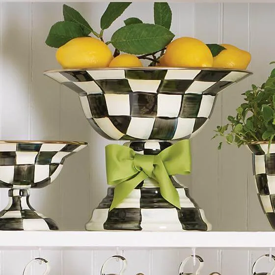 MacKenzie-Childs Courtly Check Enamel Compote - Small - Image 3