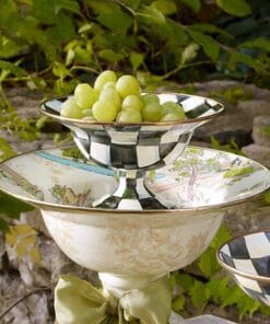 MacKenzie-Childs Courtly Check Enamel Compote - Small, view 2