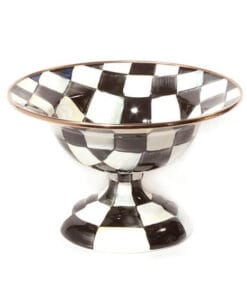 MacKenzie-Childs Courtly Check Enamel Compote - Small
