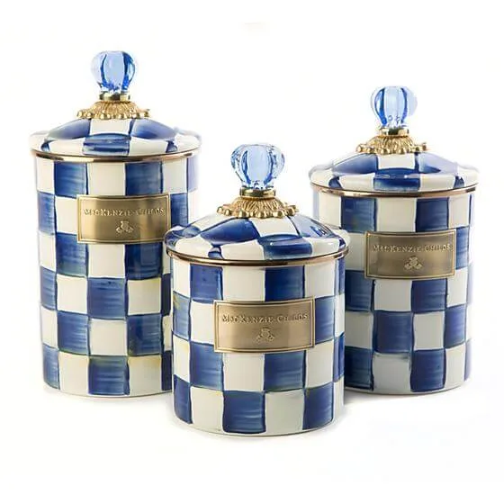 MacKenzie-Childs Royal Check Canister - Small - Image 2