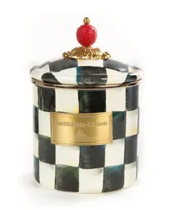 MacKenzie-Childs Courtly Check Enamel Canister - Small
