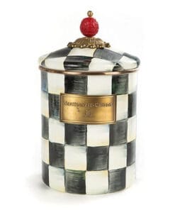 MacKenzie-Childs Courtly Check Enamel Canister - Medium