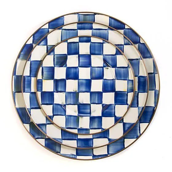 MacKenzie-Childs Royal Check Salad/Dessert Plate - Image 2