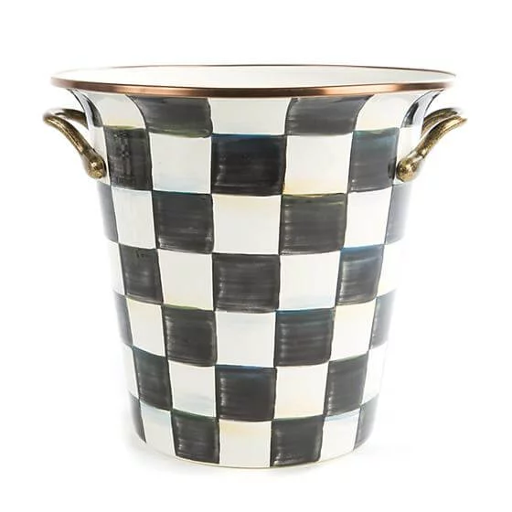 MacKenzie Childs Courtly Check Enamel Wine Cooler