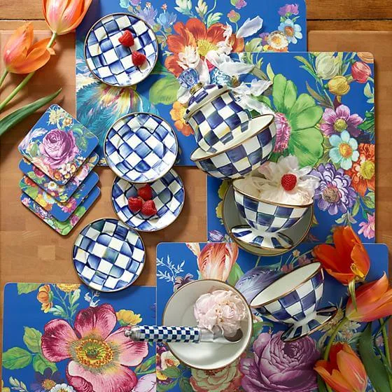 MacKenzie-Childs Royal Check Ice Cream Dish - Image 2