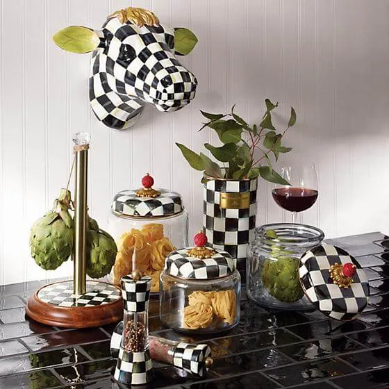 MacKenzie-Childs Courtly Check Kitchen Canister - Small - Image 4