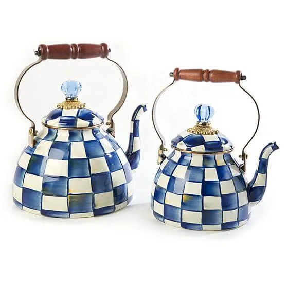 MacKenzie-Childs Royal Check Tea Kettle - 3 Quart - Image 2