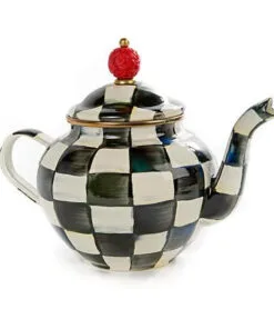 MacKenzie-Childs Courtly Check Enamel Teapot - 4 Cup