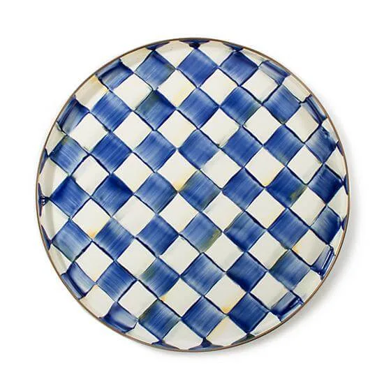 MacKenzie-Childs Royal Check Round Tray - Image 2