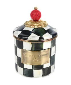 MacKenzie-Childs Courtly Check Enamel Canister - Demi