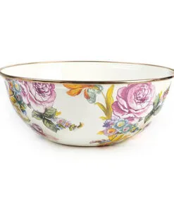 MacKenzie-Childs Flower Market Medium Everyday Bowl - White