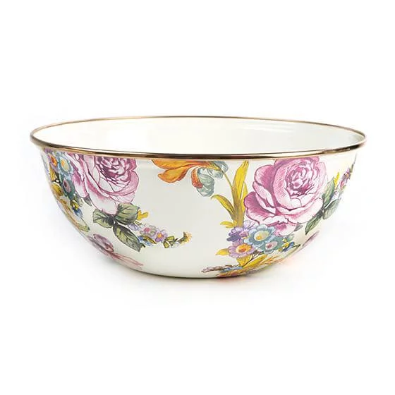 MacKenzie-Childs Flower Market Medium Everyday Bowl - White