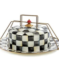MacKenzie-Childs Courtly Check Enamel Cake Carrier