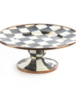 MacKenzie-Childs Courtly Check Enamel Pedestal Platter - Mini
