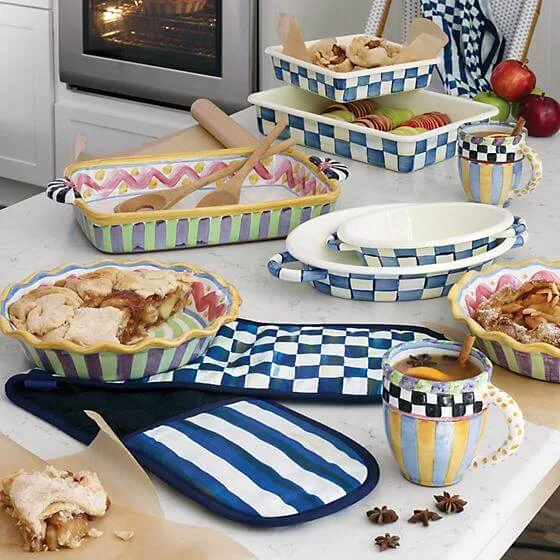 MacKenzie-Childs Royal Check Oval Gratin - Medium - Image 2