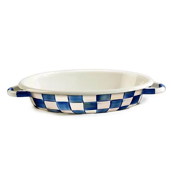 MacKenzie-Childs Royal Check Oval Gratin - Medium
