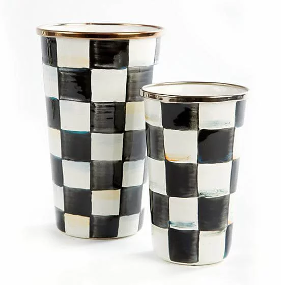 MacKenzie-Childs Courtly Check Enamel Tumbler - 10 Ounce - Image 2
