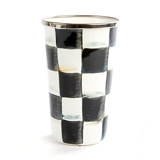 MacKenzie-Childs Courtly Check Enamel Tumbler - 10 Ounce