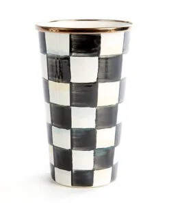MacKenzie-Childs Courtly Check Enamel Tumbler - 20 Ounce