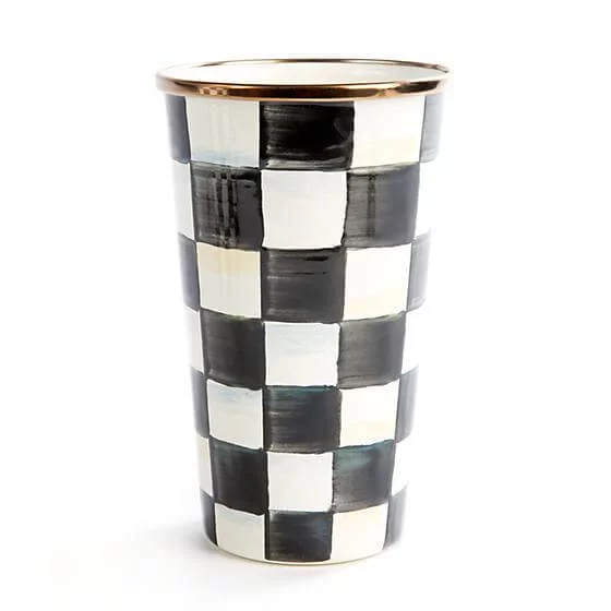 MacKenzie-Childs Courtly Check Enamel Tumbler - 20 Ounce