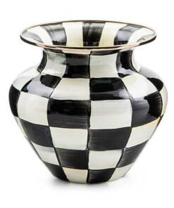 MacKenzie-Childs Courtly Check Enamel Vase