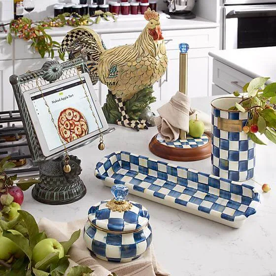 MacKenzie-Childs Royal Check Baguette Dish - Image 2