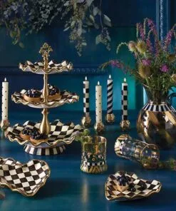 MacKenzie-Childs Courtly Check Three Tier Sweet Stand - Image 2