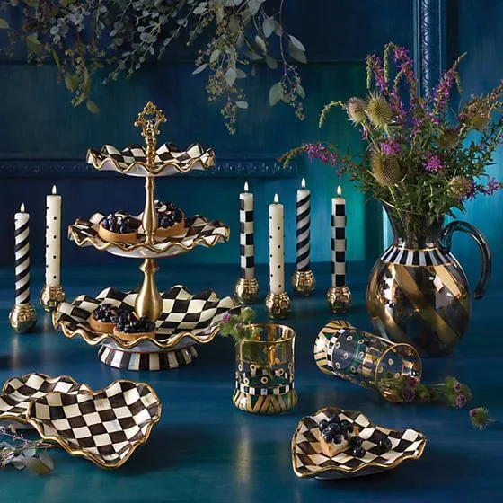 MacKenzie-Childs Courtly Check Three Tier Sweet Stand - Image 2
