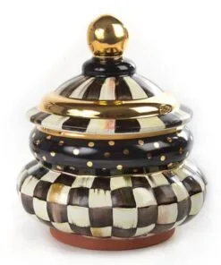 MacKenzie-Childs Courtly Check Groovy Canister