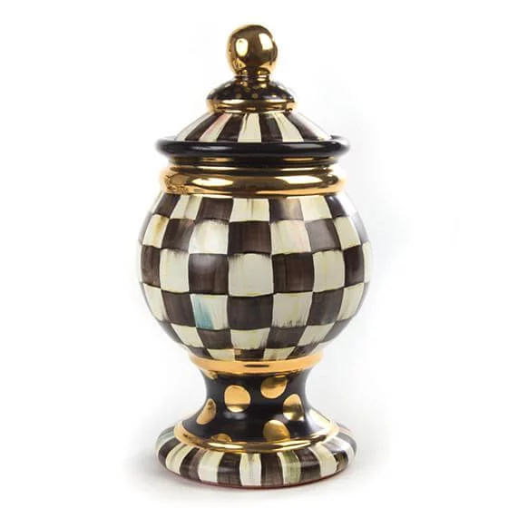 MacKenzie-Childs Courtly Check Globe Canister
