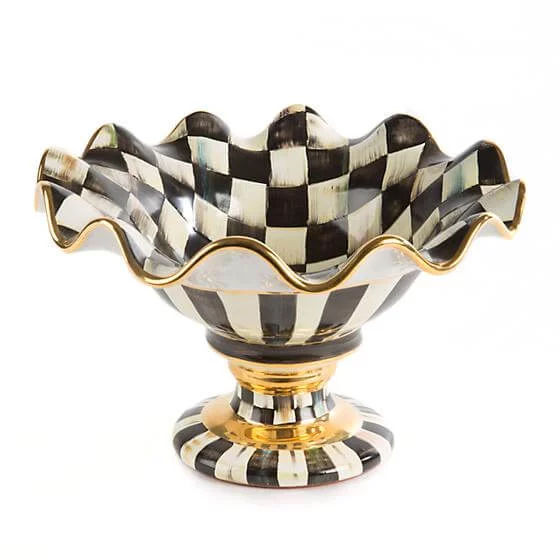 MacKenzie-Childs Courtly Check Compote