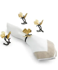 Michael Aram Butterfly Ginkgo Napkin Ring Set