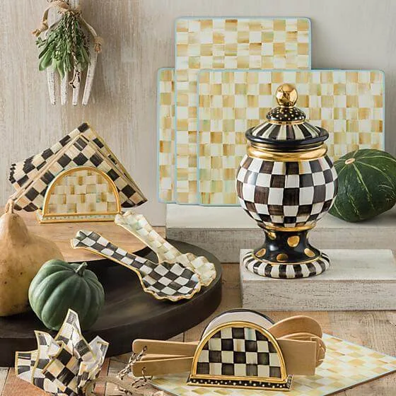 MacKenzie-Childs Parchment Check Napkin Holder - Image 2