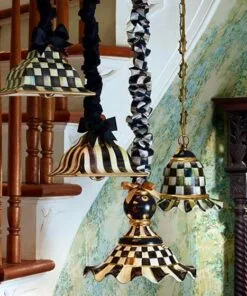 MacKenzie-Childs Courtly Check Pendant Lamp - Medium, view 5