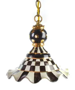 MacKenzie-Childs Courtly Check Pendant Lamp - Medium