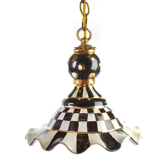 MacKenzie-Childs Courtly Check Pendant Lamp - Medium