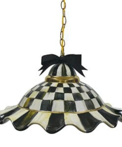 MacKenzie-Childs Fluted Hanging Lamp - Courtly Check