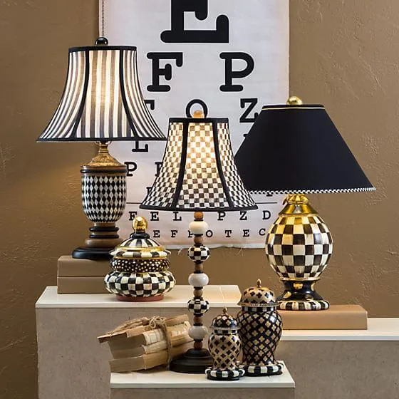MacKenzie-Childs Courtly Check Globe Lamp - Image 5