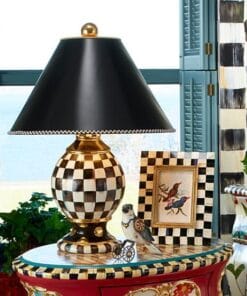 MacKenzie-Childs Courtly Check Globe Lamp - Image 4