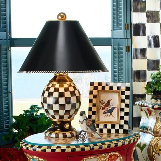 MacKenzie-Childs Courtly Check Globe Lamp - Image 4